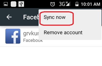 sync Facebook contacts with Android