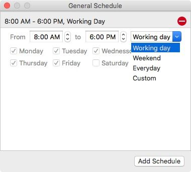 the Schedule icon