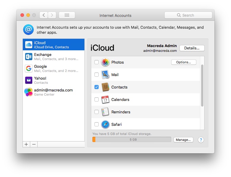 add iCloud account