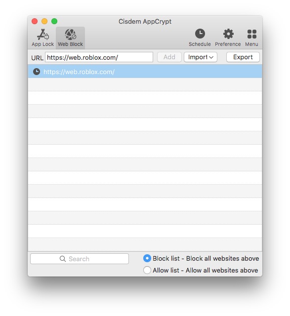 schedule feature