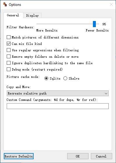 the Filter Hardness slider