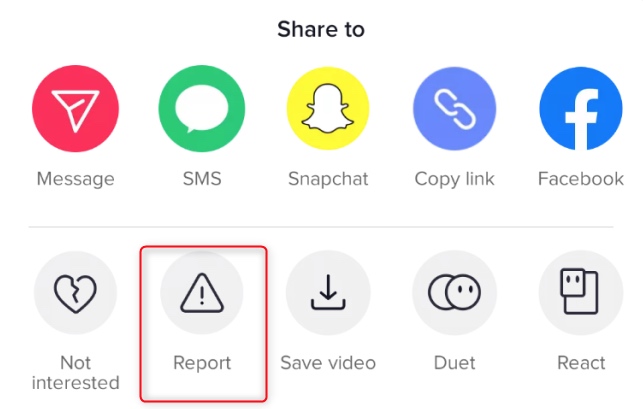 report tiktok videos