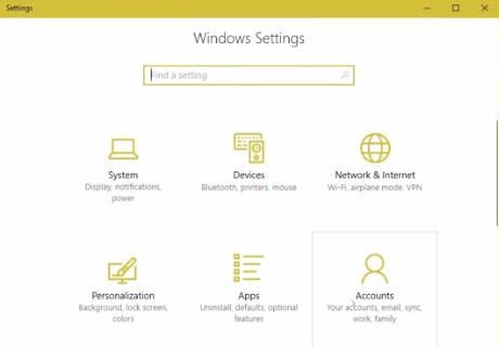 open windows settings