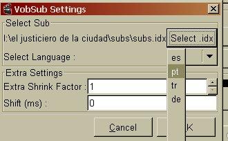 avidenux select language