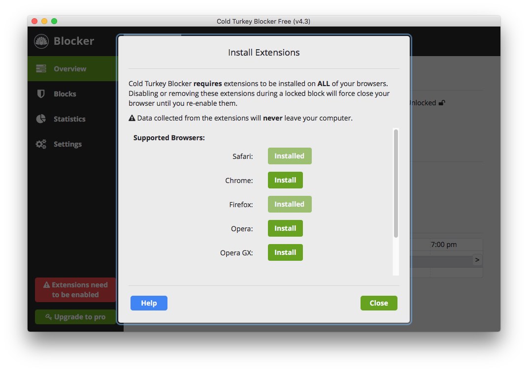 install extensions