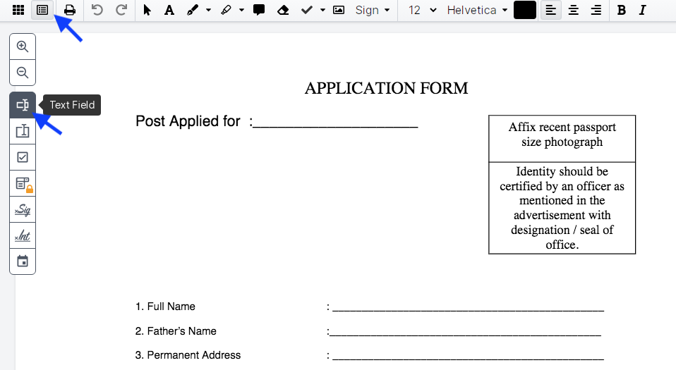 fillable form hub2