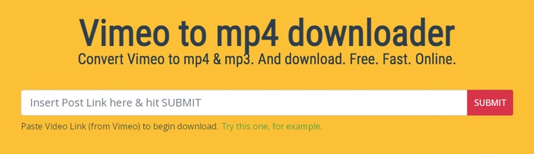 vimeo downloader interface