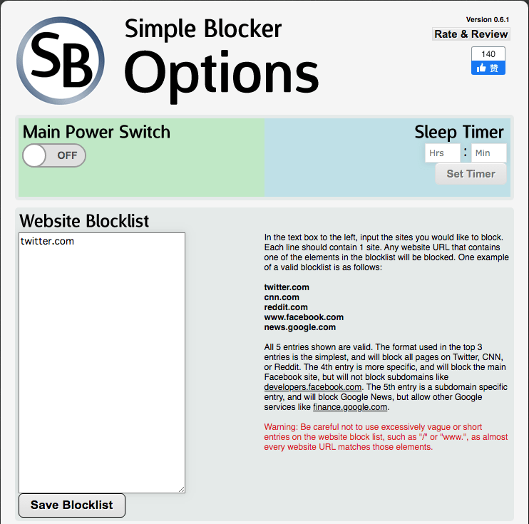 Simple Blocker