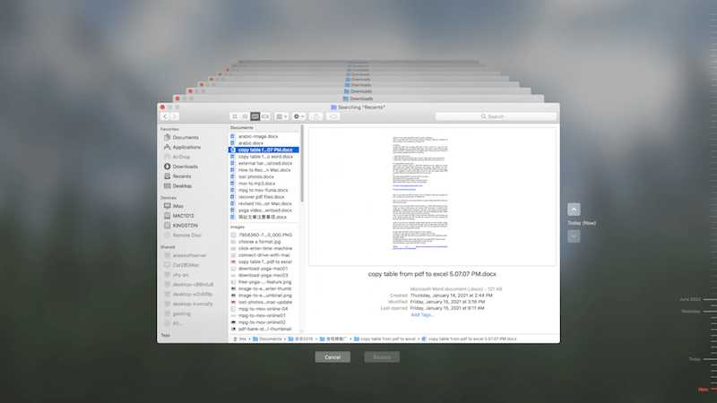 recover sharepoint files time machine 02