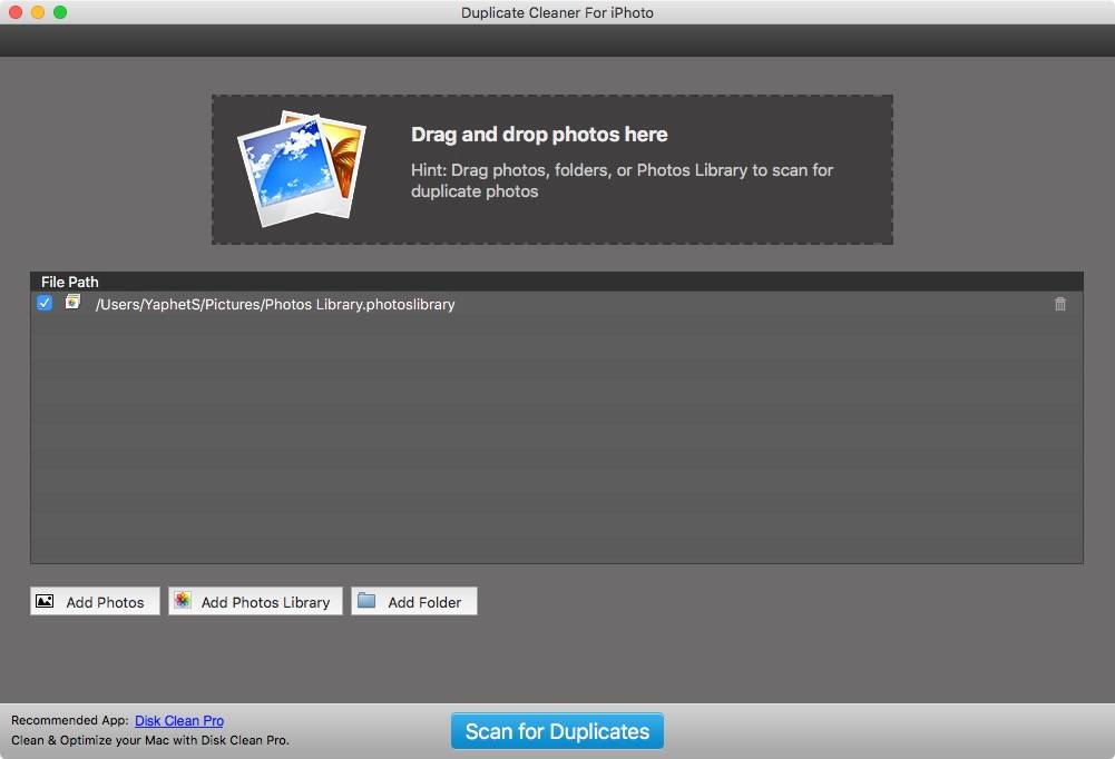 Duplicate Cleaner for iPhoto