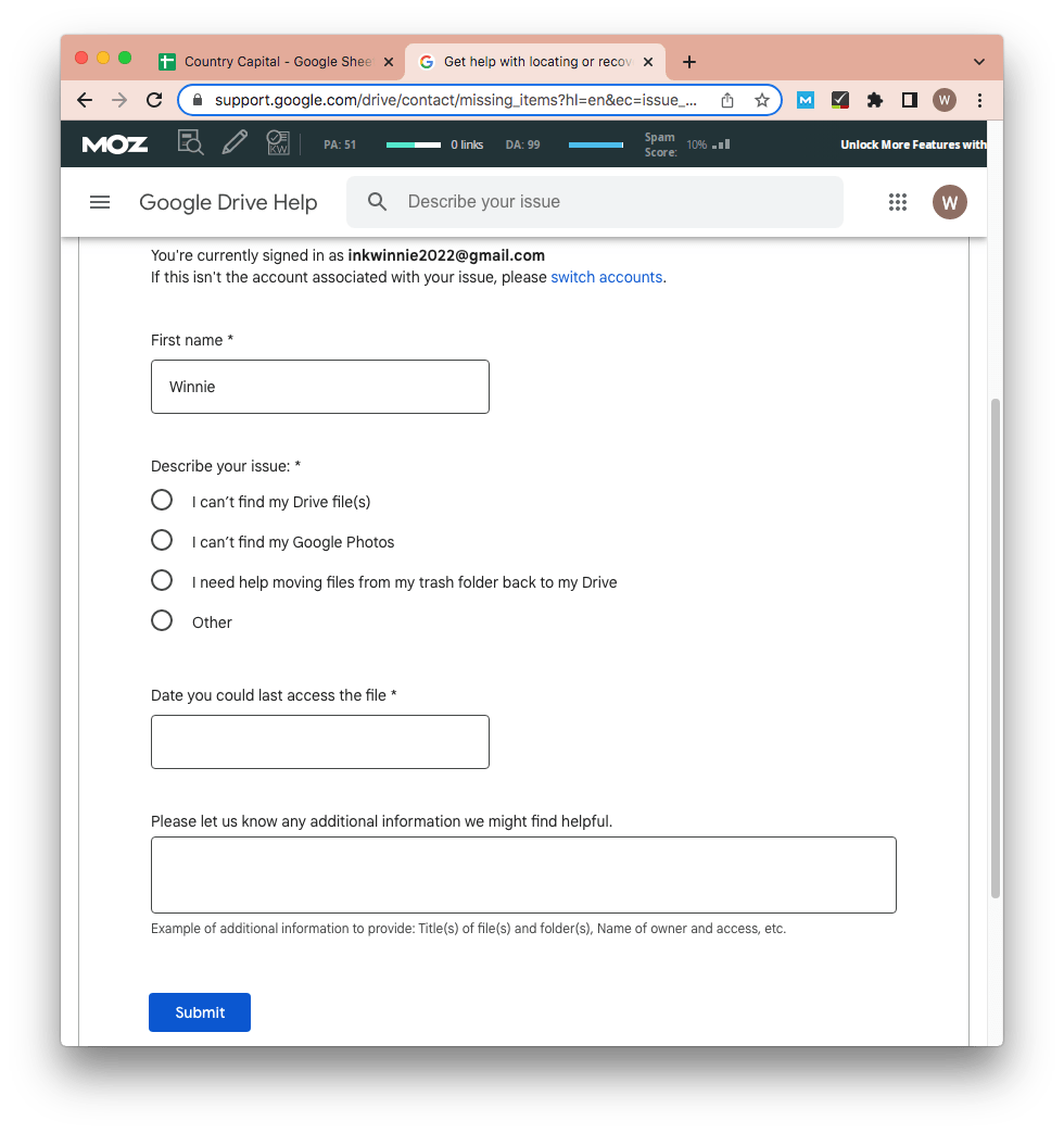google drive support