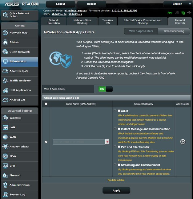 router URL filtering