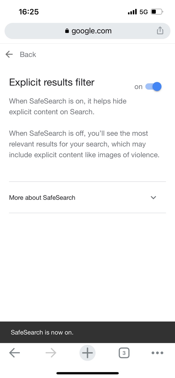Google SafeSearch