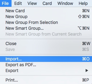 Mac Contacts import contacts