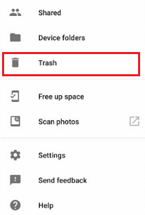 recover via google photos