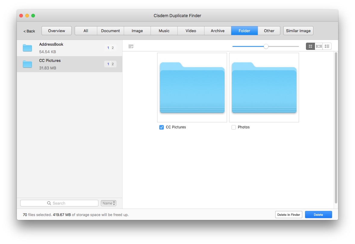 find duplicate folder on Mac