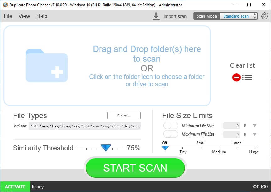select a folder for Duplicate Photo Cleaner to scan