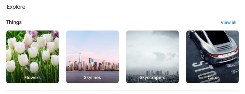 the Things section