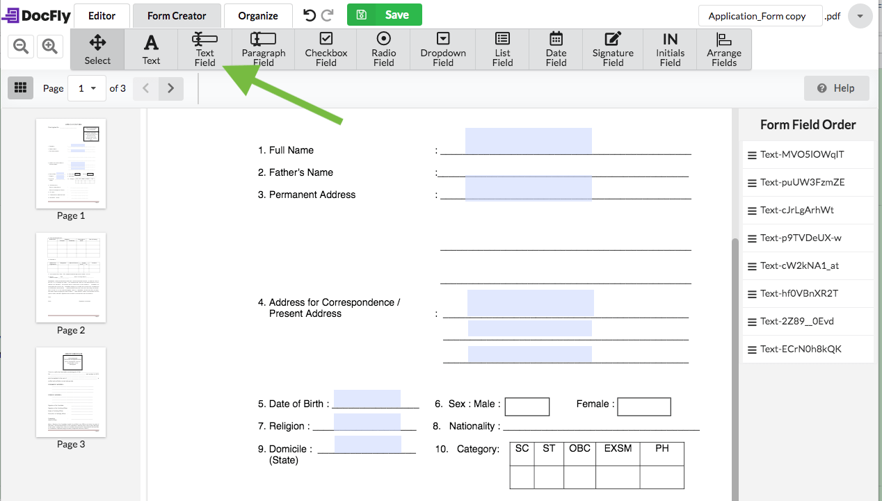 fillable form fly2