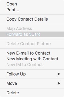 export Outlook contacts