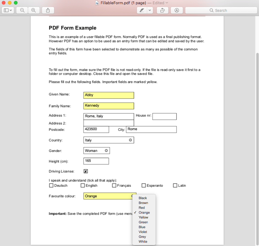 how to fill out a pdf form on mac preview