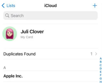 tap Duplicates Found in the Contacts app