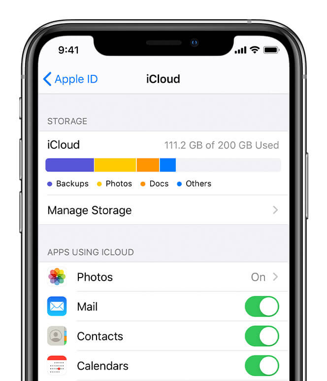 iPhone iCloud contacts