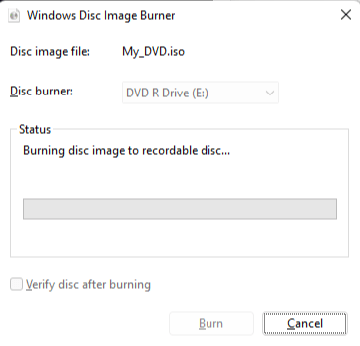 Burn DVD Windows Command Prompt