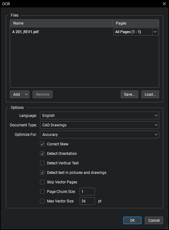 convert pdf to searchable pdf bluebeam