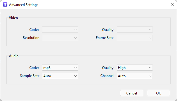 adjust mp3 parameters