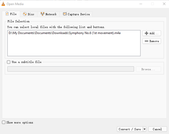 convert m4a to mp3 windows vlc