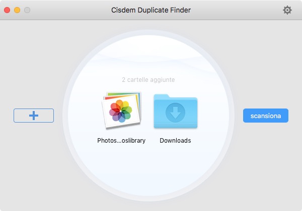 aggiungi cartelle Mac per cercare file duplicati