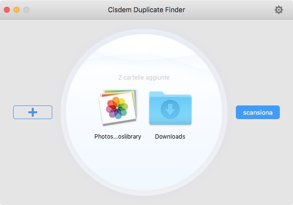 cartelle aggiunte per essere scansionate per immagini duplicate