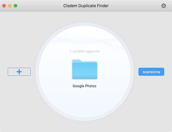 aggiungi la cartella Google Foto per cercare file duplicati
