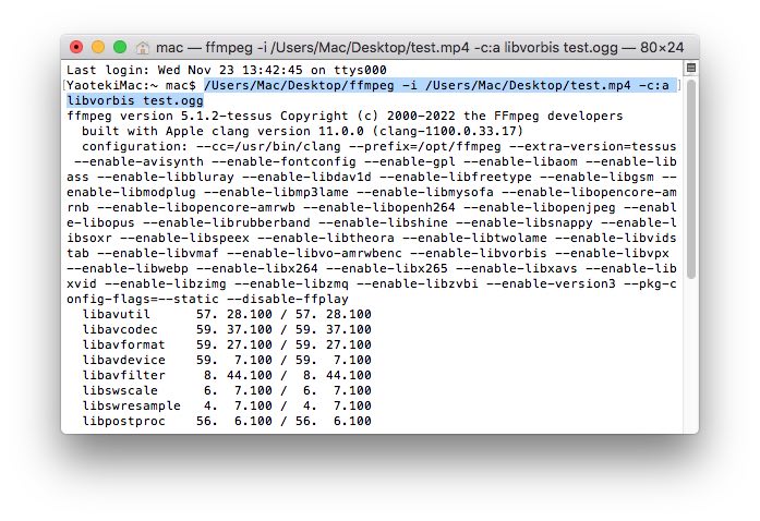 run command line to convert mp4 to ogg