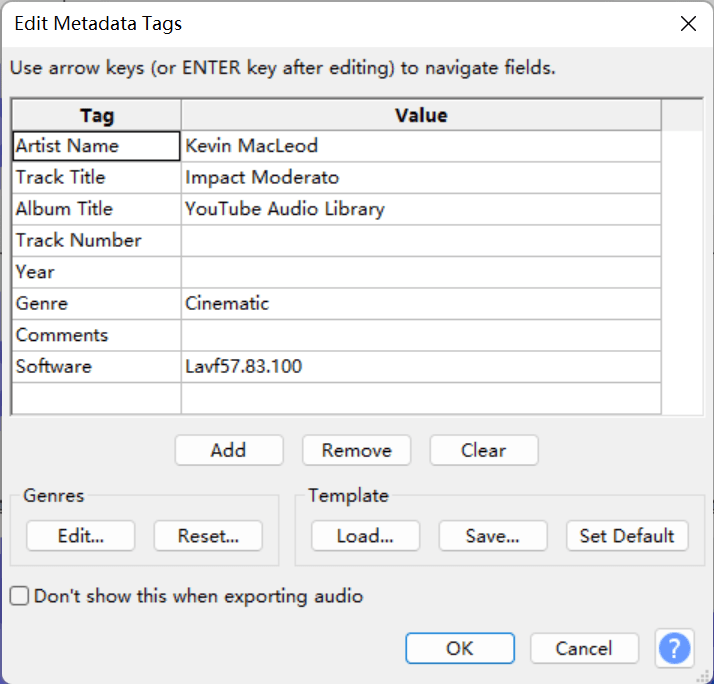 edit metadata