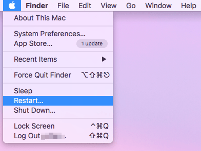 restart mac