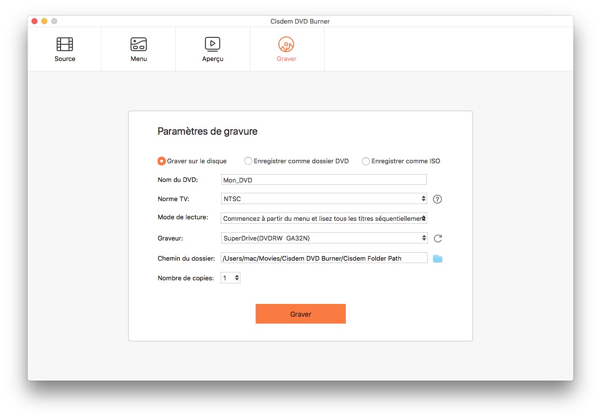graver des films sur dvd mac cisdem