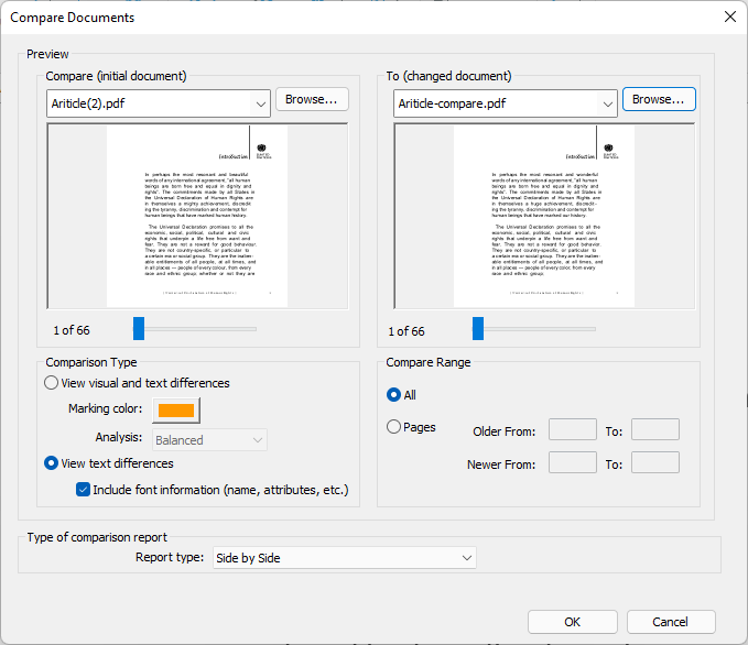 compare pdf kofax3