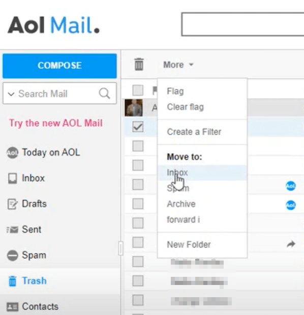 recover emails from aol 03