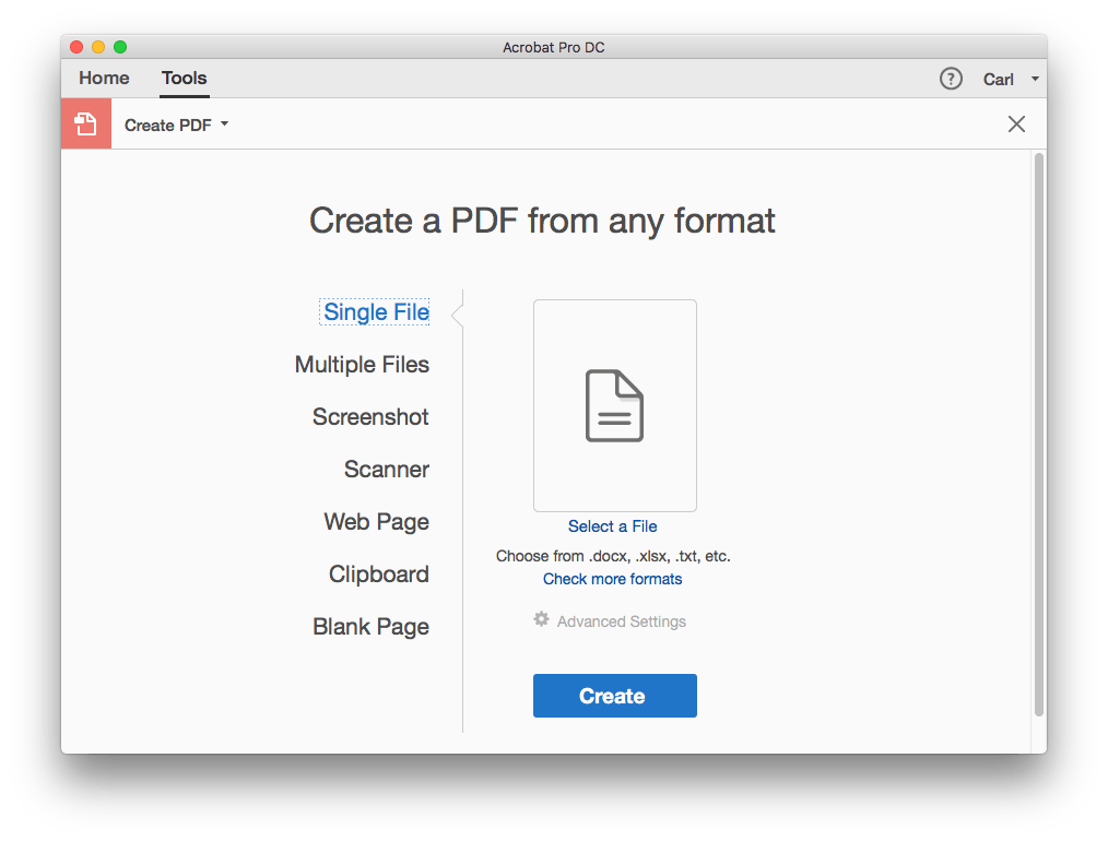 excel to pdf adobe