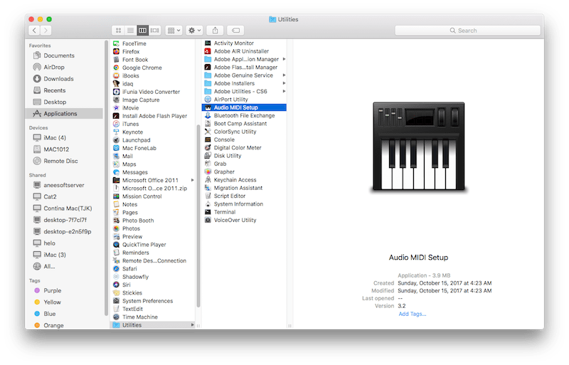 audio midi setup 01