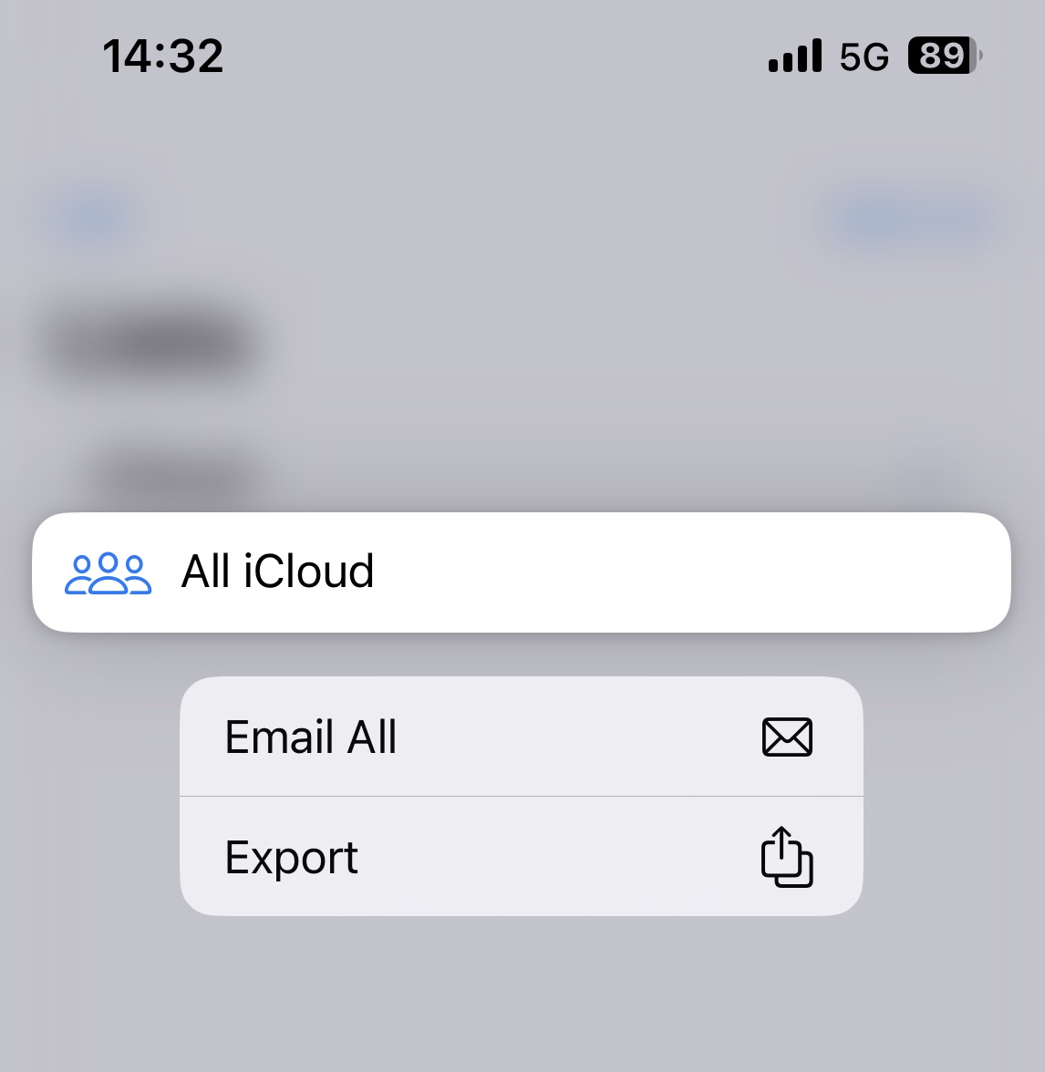 export iPhone contacts