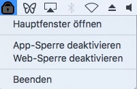 Wenn Sie auf das AppCrypt-Symbol klicken, wird die Option „Hauptfenster öffnen“ angezeigt