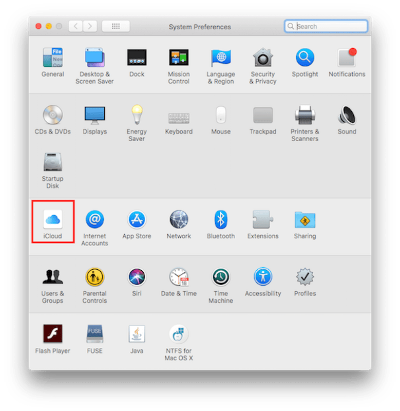 mac system preference window