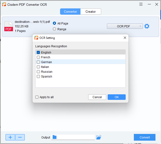 Cisdem PDF Converter OCR for Windows User Guide