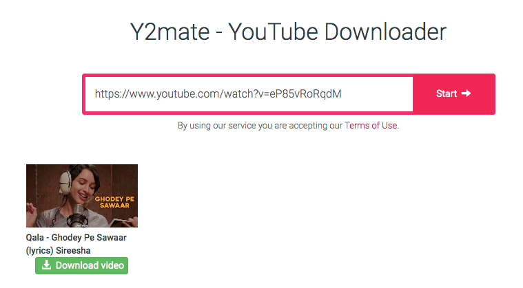 ytmate interface