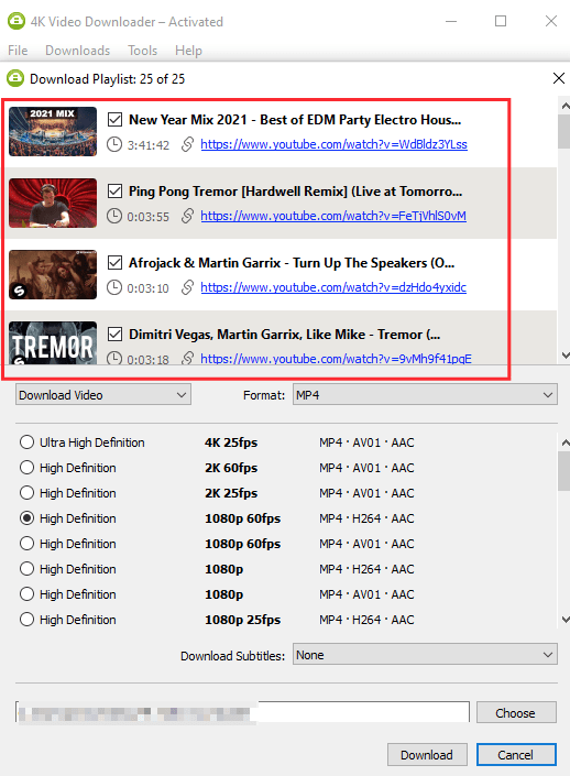 4K Video Downloader is the best way to download  playlists and more
