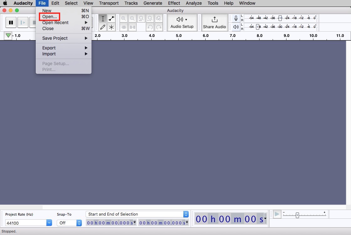 audacity interface