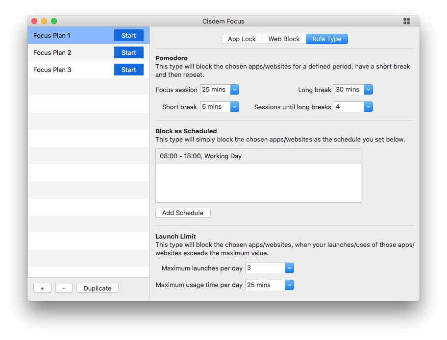 Cisdem Focus Pomodoro timer